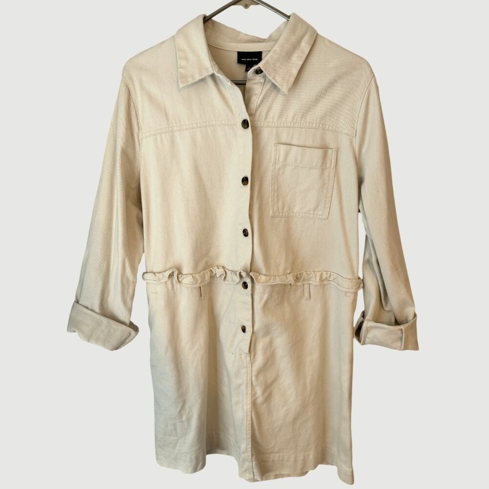 Who What Wear Tan Denim Shirt Dress